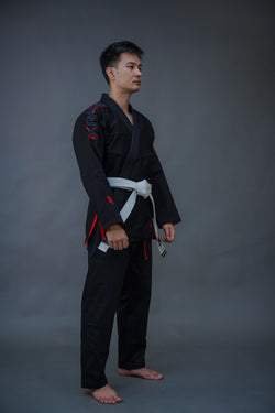 XRage Sports – Premium Men’s Jiu-Jitsu Gi (Black Red Edition)